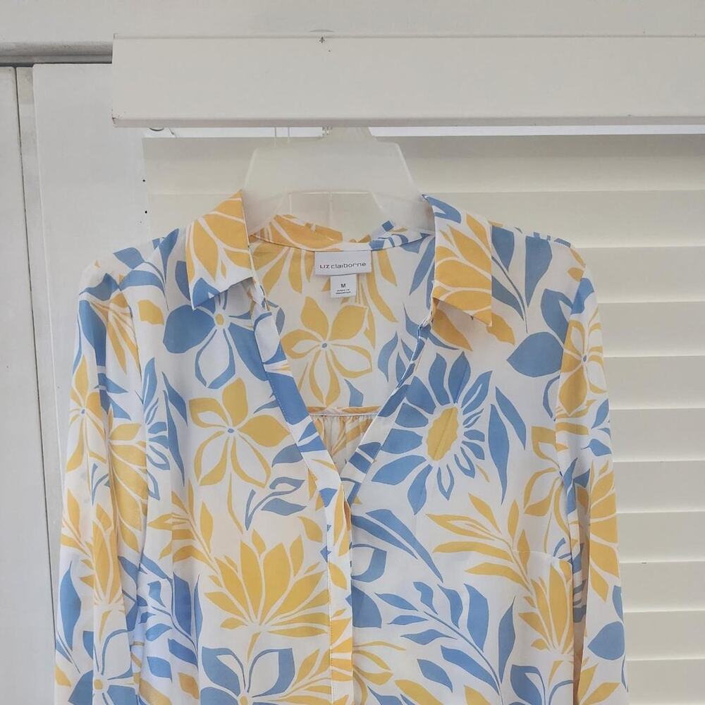 Liz claiborne blue and yellow
